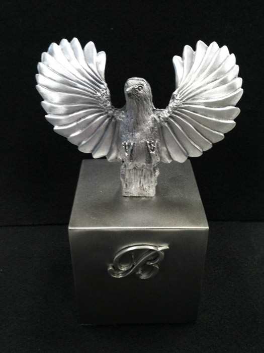 Polished Pewter Owl Trophy Corporate Event Award
