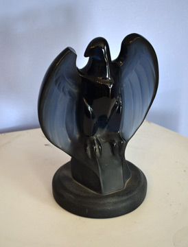 Falcon  Resin Statue Black Acrylic